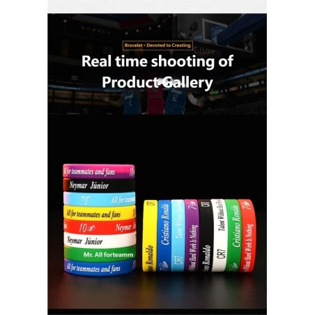 Soccer Sports Silicone Wristband with Signature Design Ideal for Football Tournaments & Fans