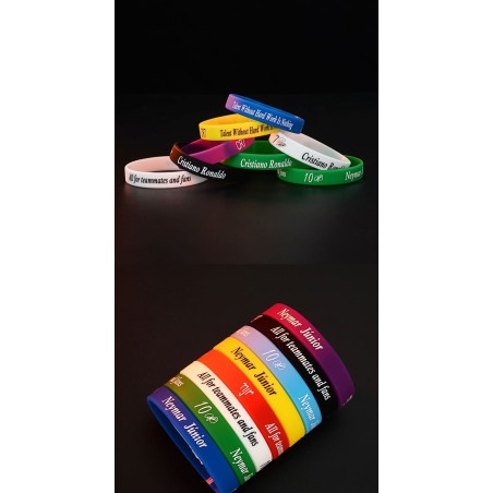 Soccer Sports Silicone Wristband with Signature Design Ideal for Football Tournaments & Fans