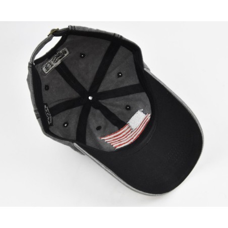 Washed distressed American embroidered baseball cap USA embroidery