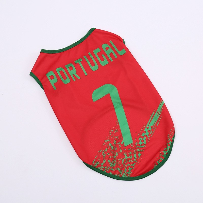 Soccer Team Inspired Pet Vest, Breathable Summer Dog Shirt for Small Breeds