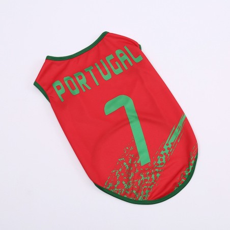 Soccer Team Inspired Pet Vest, Breathable Summer Dog Shirt for Small Breeds