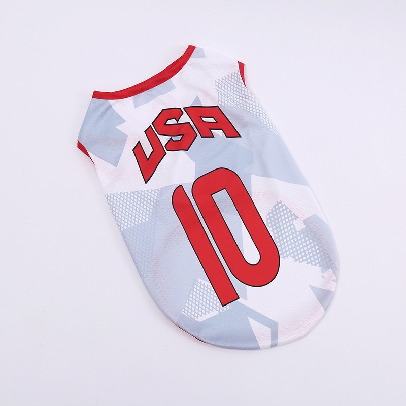 Soccer Team Inspired Pet Vest, Breathable Summer Dog Shirt for Small Breeds