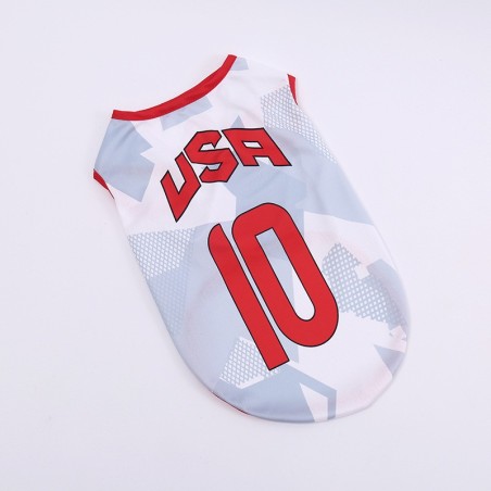 Soccer Team Inspired Pet Vest, Breathable Summer Dog Shirt for Small Breeds